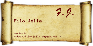 Filo Jella névjegykártya