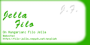 jella filo business card